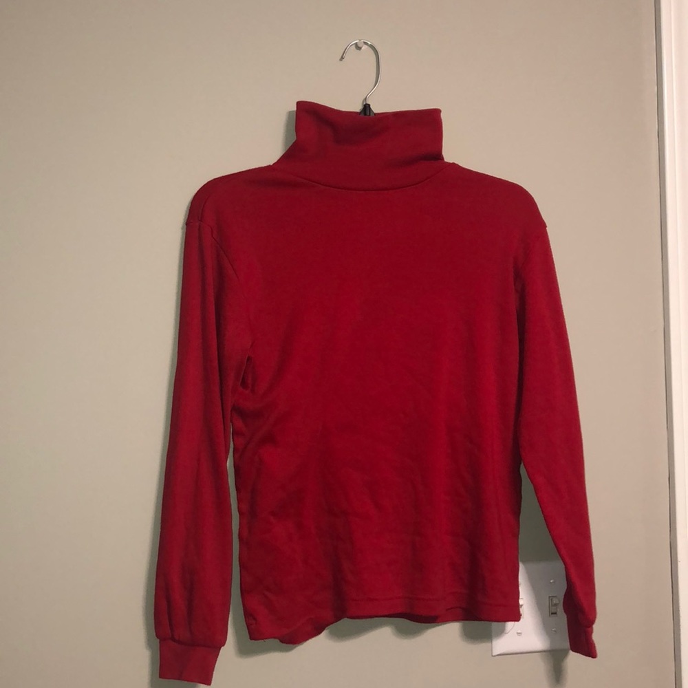Plain Red Turtleneck